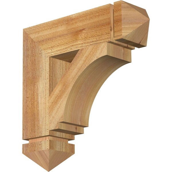 Ekena Millwork Imperial Arts & Crafts Rough Sawn Bracket, Western Red Cedar, 4"W x 16"D x 16"H BKT04X16X16IMP03RWR - main